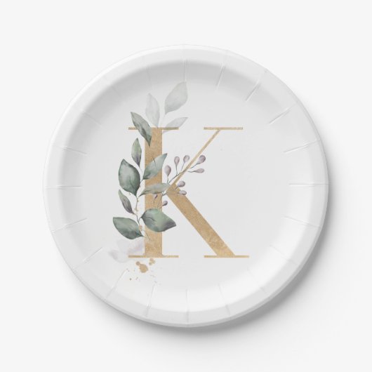 Kモノグラムフローラ ペーパープレート (正面)