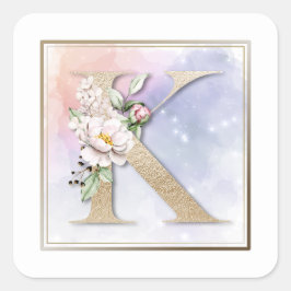 Kモノグラムブルゴーニュフローラスクエアステッカー スクエアシール