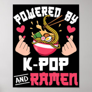 Kラーメンポップ・アートのかわいいKpop音楽アニメL ポスター