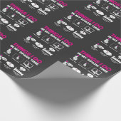 K中毒の女ポップ・アートのの子の韓国の音楽愛好家かわいい ラッピングペーパー (角)