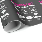 K中毒の女ポップ・アートのの子の韓国の音楽愛好家かわいい ラッピングペーパー (ロールコーナー)