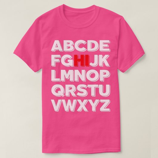 K前おもしろい幼稚園ハイアルファベット戻る学校 Tシャツ (デザイン正面)