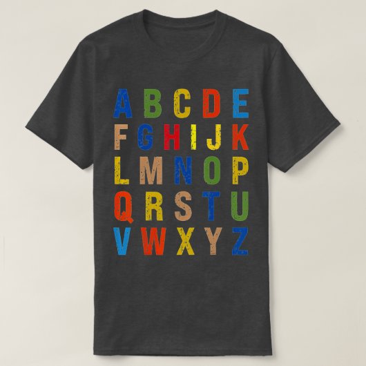 K前おもしろい幼稚園ハイアルファベット戻る学校 Tシャツ (デザイン正面)