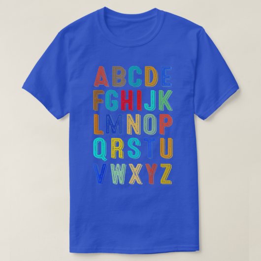 K前おもしろい幼稚園ハイアルファベット戻る学校 Tシャツ (デザイン正面)