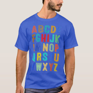 K前おもしろい幼稚園ハイアルファベット戻る学校 Tシャツ