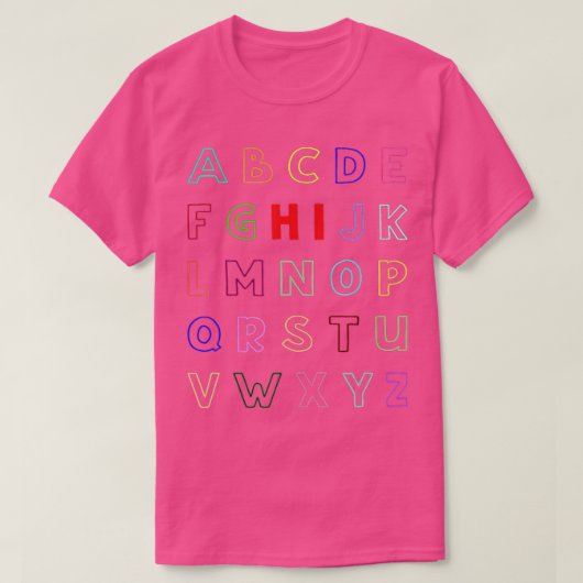 K前おもしろい幼稚園ハイアルファベット戻る学校 Tシャツ (デザイン正面)