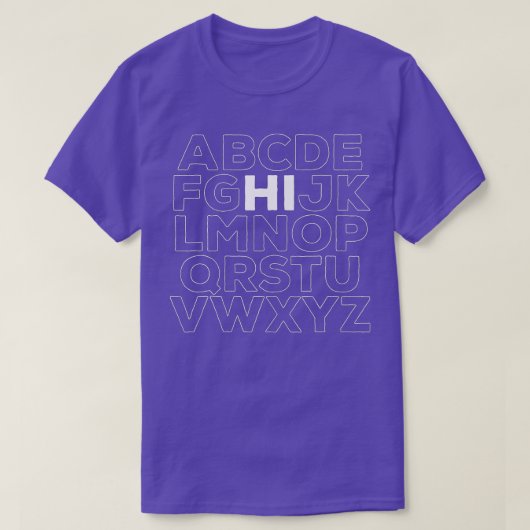 K前おもしろい幼稚園ハイアルファベット戻る学校 Tシャツ (デザイン正面)