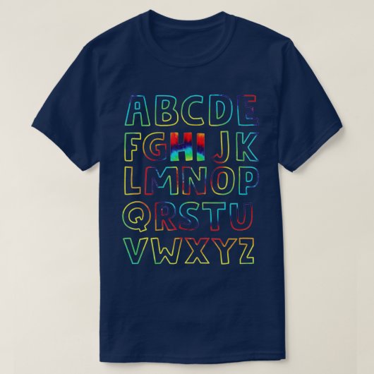 K前おもしろい幼稚園ハイアルファベット戻る学校 Tシャツ (デザイン正面)