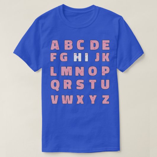 K前おもしろい幼稚園ハイアルファベット戻る学校 Tシャツ (デザイン正面)