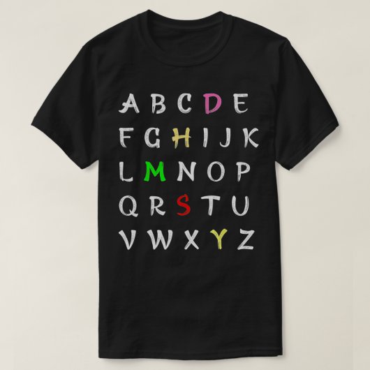 K前おもしろい幼稚園ハイアルファベット戻る学校 Tシャツ (デザイン正面)