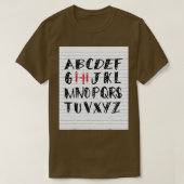 K前おもしろい幼稚園ハイアルファベット戻る学校 Tシャツ (デザイン正面)