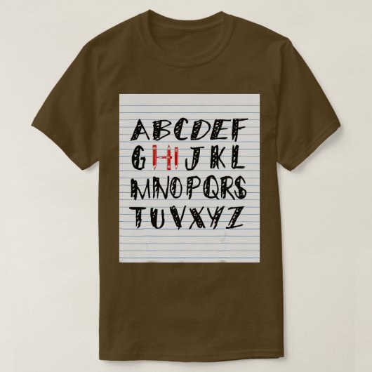 K前おもしろい幼稚園ハイアルファベット戻る学校 Tシャツ (デザイン正面)