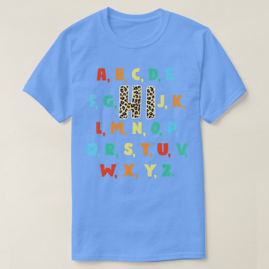 K前おもしろい幼稚園ハイアルファベット戻る学校 Tシャツ (デザイン正面)