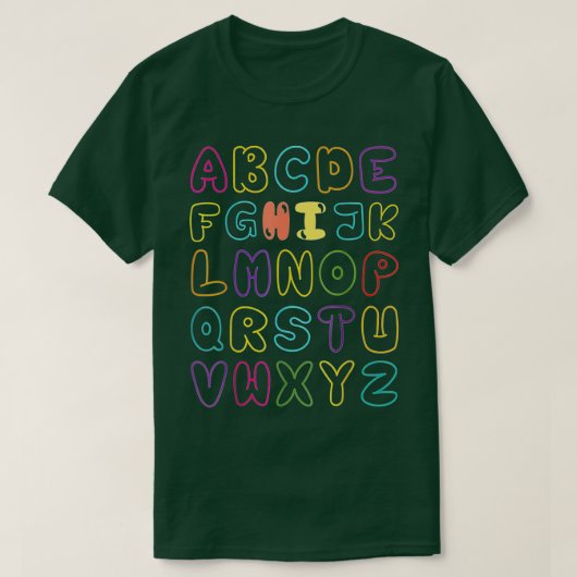K前おもしろい幼稚園ハイアルファベット戻る学校 Tシャツ (デザイン正面)