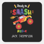 K前の初日を破るモンスタートラック スクエアシール (正面)