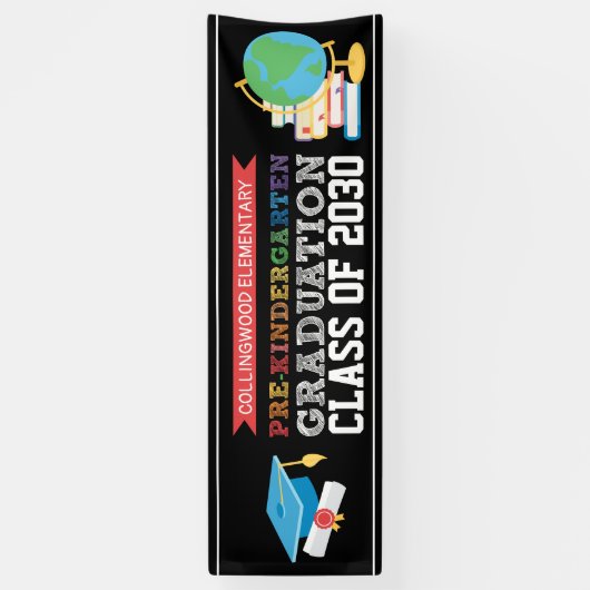 K前卒業式またはパーティーバナー 横断幕 (縦)