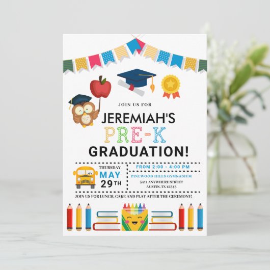 K前卒業招待状 招待状 (スタンド正面)