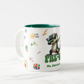 K前小学校先生ダビングアリゲーター ツートーンマグカップ (正面左)