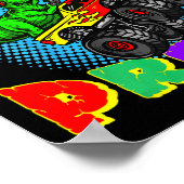 K前恐竜のモンスターTruを粉砕する準備ができている子供 ポスター (角)