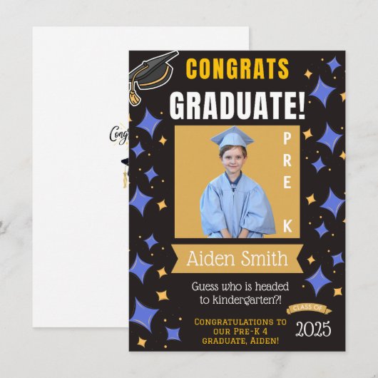 K卒業前の写真の発表 招待状 (正面/裏面)