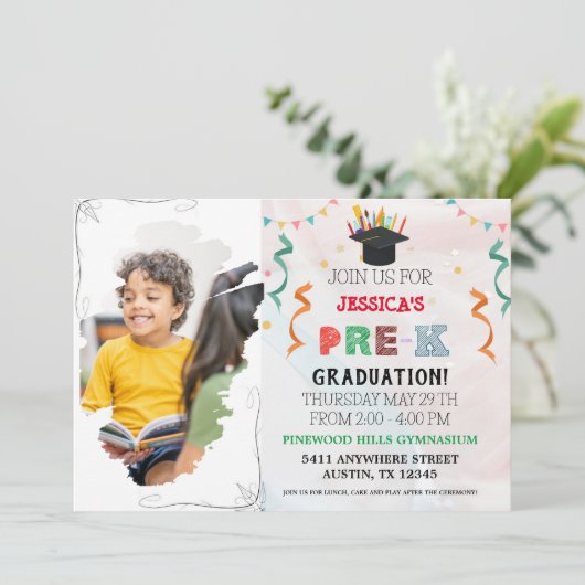 K卒業前の招待状 案内状 (スタンド正面)