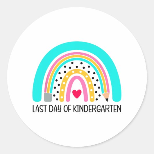 K向けスクールシャツ幼稚園おもしろいギフト ラウンドシール (正面)