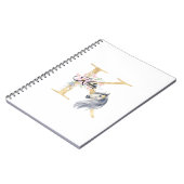 K字名パーソナライズされたモノグラム(馬) ノートブック (左側)