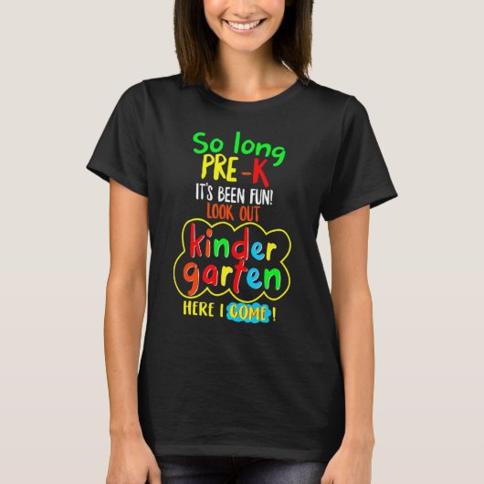 K幼稚園まで長来過ポップ・アートの卒業 Tシャツ (正面)