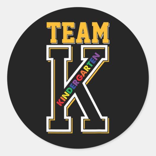 K幼稚園先生新学期ファースト ラウンドシール (正面)