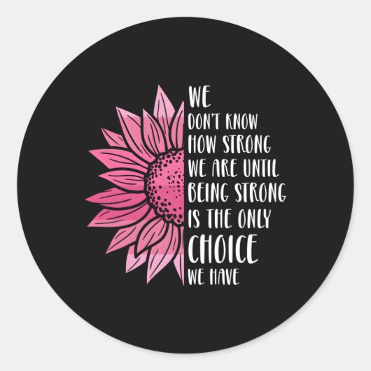 K強い戦士の乳がん認識度 ラウンドシール (正面)