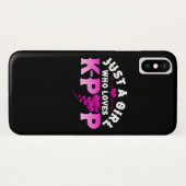 K指ハートKPopを愛すポップ・アートのる女の子 Case-Mate iPhoneケース (裏面(横))