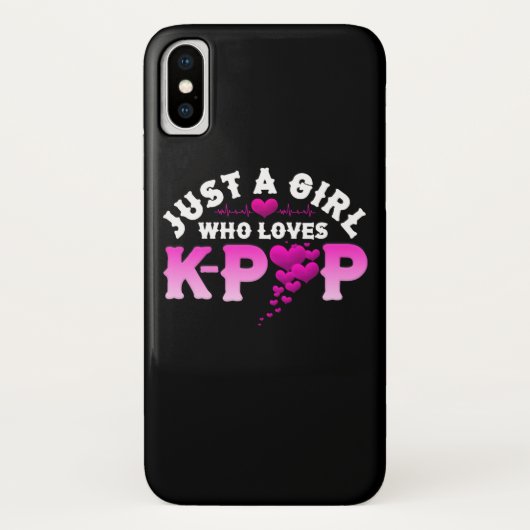 K指ハートKPopを愛すポップ・アートのる女の子 Case-Mate iPhoneケース (裏面)