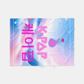 K指ポップ・アートのハート：愛を示す フリースブランケット (正面(横))