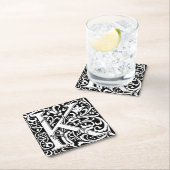 K文字中世モノグラムアールヌーボー スクエアペーパーコースター (インサイチュ)