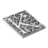 K文字中世モノグラムアールヌーボー ノートパッド (アングル)