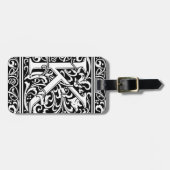 K文字中世モノグラムアールヌーボー ラゲッジタグ (正面横)