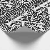 K文字中世モノグラムアールヌーボー ラッピングペーパー (角)