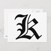 K文字旧英語 ポストカード (正面/裏面)
