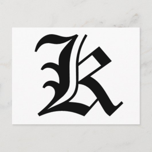 K文字旧英語 ポストカード (正面)