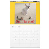 K氏の12ヶ月，愛らしいフランス語カレンダー!! カレンダー (2月 2026)