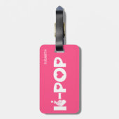 K破裂音の韓国の波のKpopの記号の手およびハート ラゲッジタグ (裏面縦)