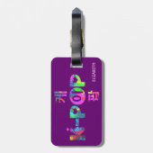 K破裂音のKpopの記号手およびハートのカラフルKpop ラゲッジタグ (裏面縦)