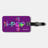 K破裂音のKpopの記号手およびハートのカラフルKpop ラゲッジタグ (裏面横)
