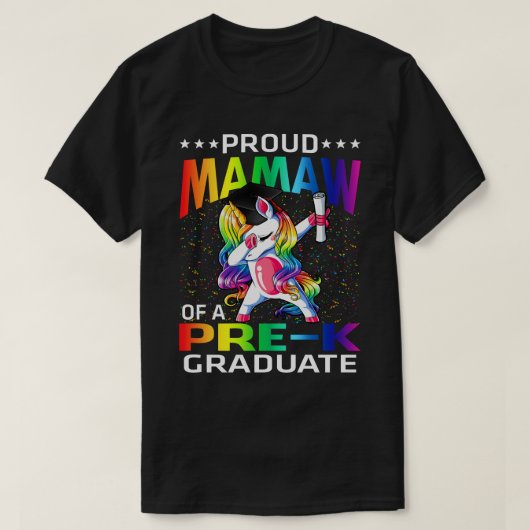 K誇りを持った前卒業ユニコーンのマーム Tシャツ (デザイン正面)