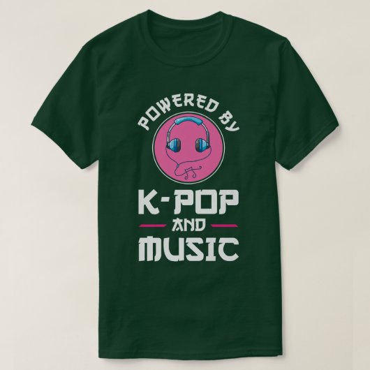 K音楽と音楽ポップ・アートの音楽を搭載 Tシャツ (デザイン正面)