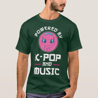 K音楽と音楽ポップ・アートの音楽を搭載 Tシャツ
