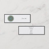 K134ライトブルーのカールしたエッジ スキニー名刺 (正面/裏面)