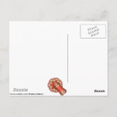 K143赤い渦巻きカール ポストカード (裏面)