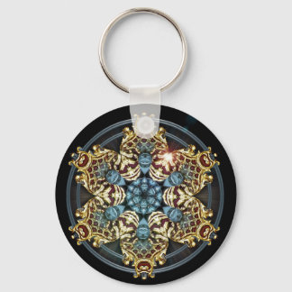 K150金ゴールドN青 キーホルダー