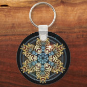 K150金ゴールドN青 キーホルダー (正面)